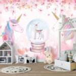 Papier peint Aquarelle d'une licorne