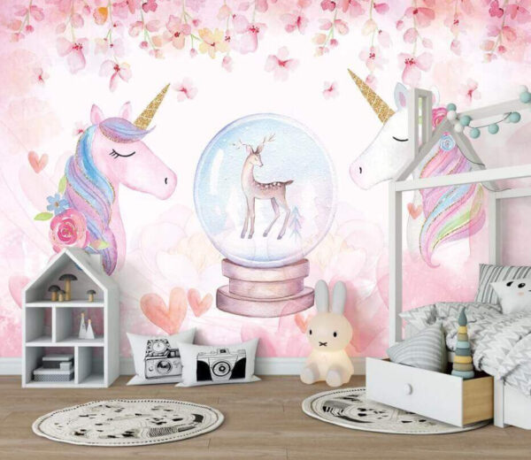 Aquarelle d'une licorne Papier peint Aquarelle d'une licorne