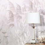 Papier peint Des fleurs sauvages chuchotent dans une douce brume