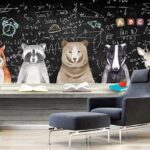 Papier peint Table avec des animaux