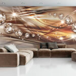 Papier peint Gemmes scintillantes dans un motif tourbillonnant