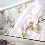 Papier peint Des orchidées délicates sur un fond doux