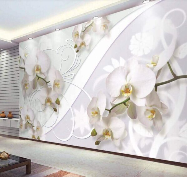 Des orchidées délicates sur un fond doux Papier peint Des orchidées délicates sur un fond doux