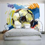 Papier peint Illustration d'un ballon de football.
