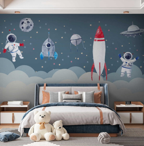 Aquarelle d'un astronaute Papier peint Aquarelle d'un astronaute