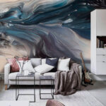 Papier peint Des vagues de couleurs et de textures