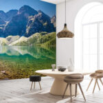Papier peint Gros rocher dans l'eau