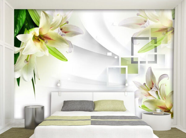 Des fleurs élégantes sur une toile de fond douce Papier peint Des fleurs élégantes sur une toile de fond douce
