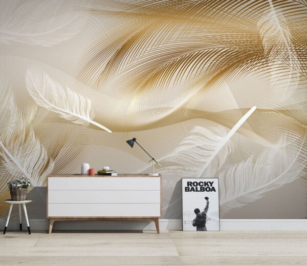 Les plumes dansent dans la brise légère Papier peint Les plumes dansent dans la brise légère
