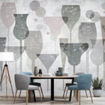 Papier peint Élégant motif abstrait en verre