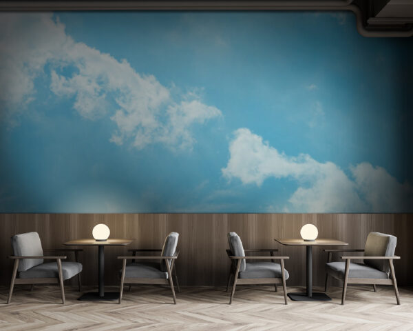 Ciel bleu avec nuages Papier peint Ciel bleu avec nuages