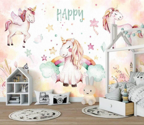 Aquarelle d'une licorne Papier peint Aquarelle d'une licorne