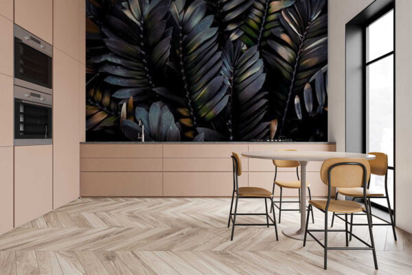 Papier peint Groupe de feuilles noires (UGS : u29078) Papier peint Papier peint Groupe de feuilles noires (UGS : u29078)