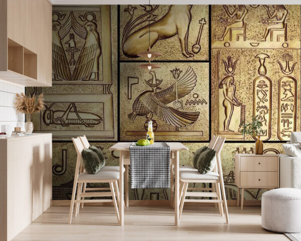 Papier peint Collage de symboles égyptiens anciens