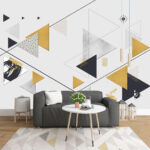Papier peint Groupe de triangles et de lignes