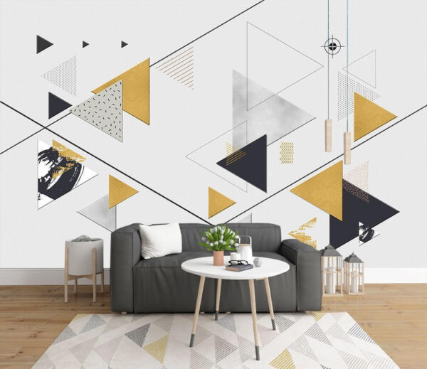 Groupe de triangles et de lignes Papier peint Groupe de triangles et de lignes