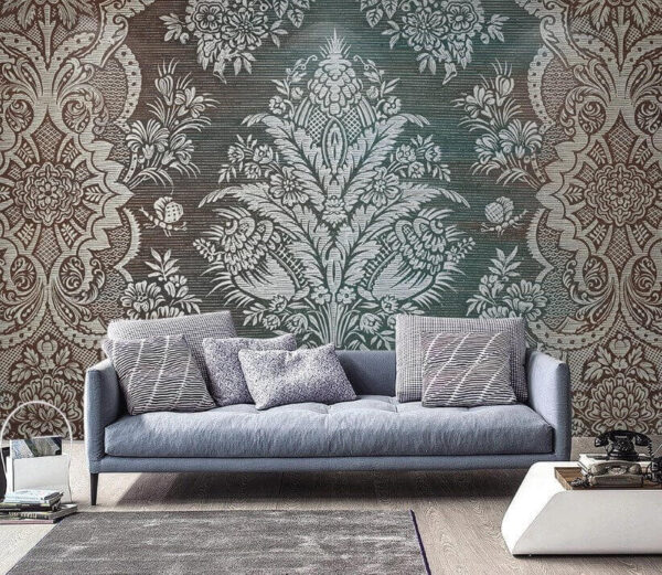 Motif floral complexe affiché Papier peint Motif floral complexe affiché