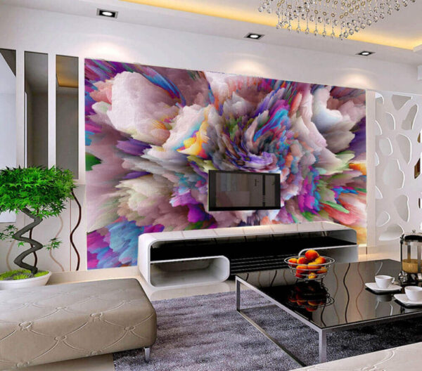 Papier peint Explosion de peinture colorée