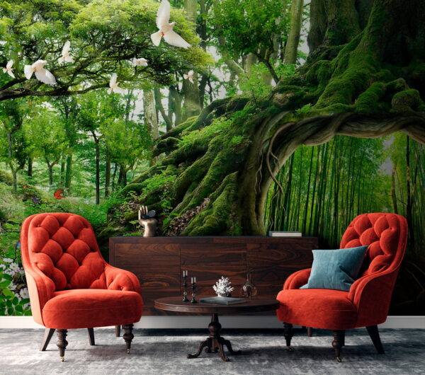 Arbre avec un trou au milieu Papier peint Arbre avec un trou au milieu