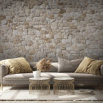 Papier peint Mur de pierres naturelles aux textures variées
