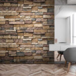 Papier peint Mur de pierres à motifs