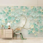 Papier peint Objet blanc sur une surface blanche