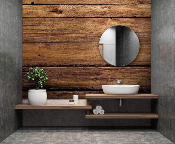 Planches de bois rustiques avec nœuds Papier peint Planches de bois rustiques avec nœuds