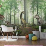 Papier peint Dinosaure dans les bois