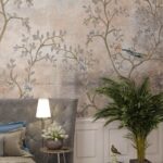 Papier peint Arbre avec des oiseaux