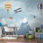 Papier peint Montgolfière dans le ciel