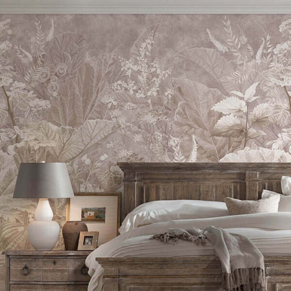 Papier peint Motif de feuillage délicat de la nature