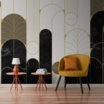 Papier peint Motif géométrique Art déco.