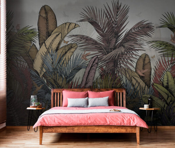 Groupe de plantes tropicales Papier peint Groupe de plantes tropicales