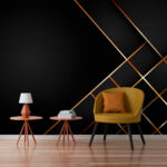 Papier peint Lignes élégantes sur fond sombre