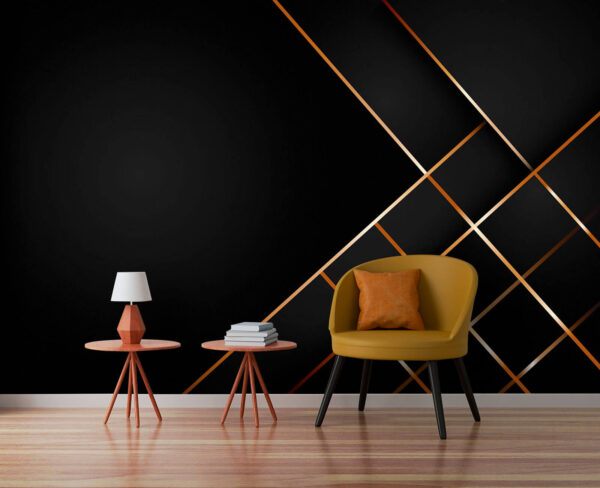 Lignes élégantes sur fond sombre Papier peint Lignes élégantes sur fond sombre