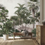 Papier peint Paradis tropical avec une végétation luxuriante