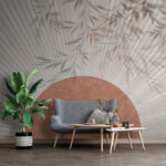 Papier peint Ombre de feuilles sur un mur