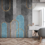 Papier peint Formes abstraites dans des tons sourds