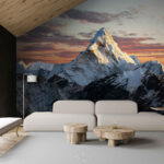 Papier peint Montagne enneigée