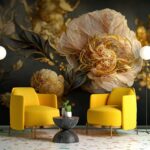 Papier peint Roses délicates aux teintes riches