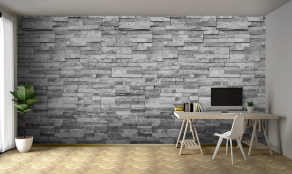 Motif de texture de mur en briques grises Papier peint Motif de texture de mur en briques grises