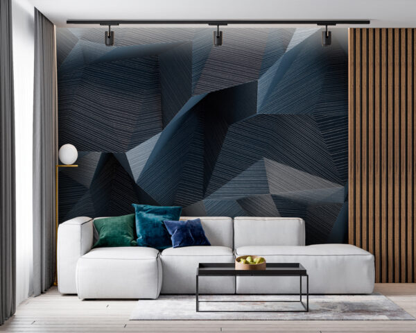 Motif géométrique avec ombres sombres Papier peint Motif géométrique avec ombres sombres