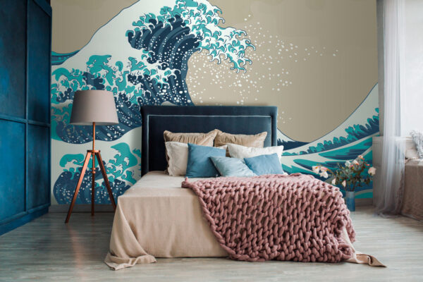 Vagues majestueuses s'écrasant près d'une montagne Papier peint Vagues majestueuses s'écrasant près d'une montagne