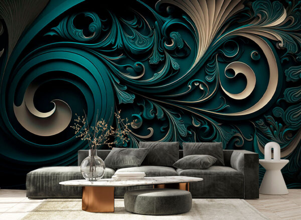 Image floue d'une spirale Papier peint Image floue d'une spirale