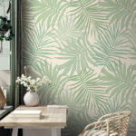 Papier peint Motif de feuilles tropicales vertes