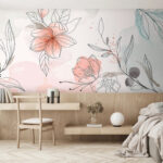 Papier peint Dessin d'une fleur