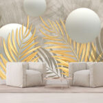 Papier peint Boule blanche sur une table
