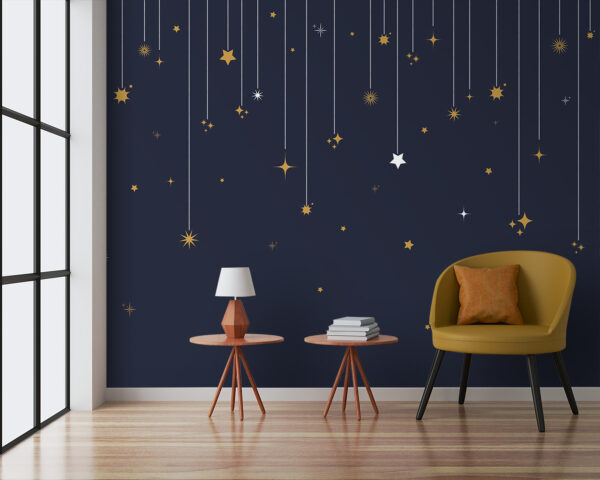 Étoiles et flocons de neige à partir de cordes Papier peint Étoiles et flocons de neige à partir de cordes