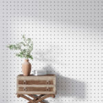 Papier peint Fond blanc avec points noirs