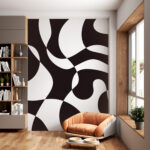 Papier peint Motif noir et blanc